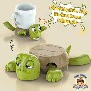 Đồ Chơi Đế Lót Ly Rùa Con Biểu Cảm Hoảng Loạn - Đồ Decor Bàn Tiệc, Bàn Làm Việc Độc Đáo, Chất Liệu Nhựa ABS An Toàn