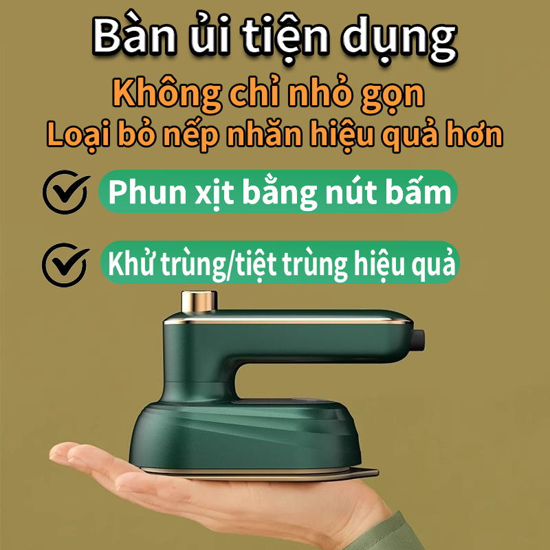 Bàn ủi hơi nước cầm tay dung tích lớn phù hợp với mọi loại vải. Bàn ủi đứng và treo, tay cầm xoay được. Phù hợp cho gia