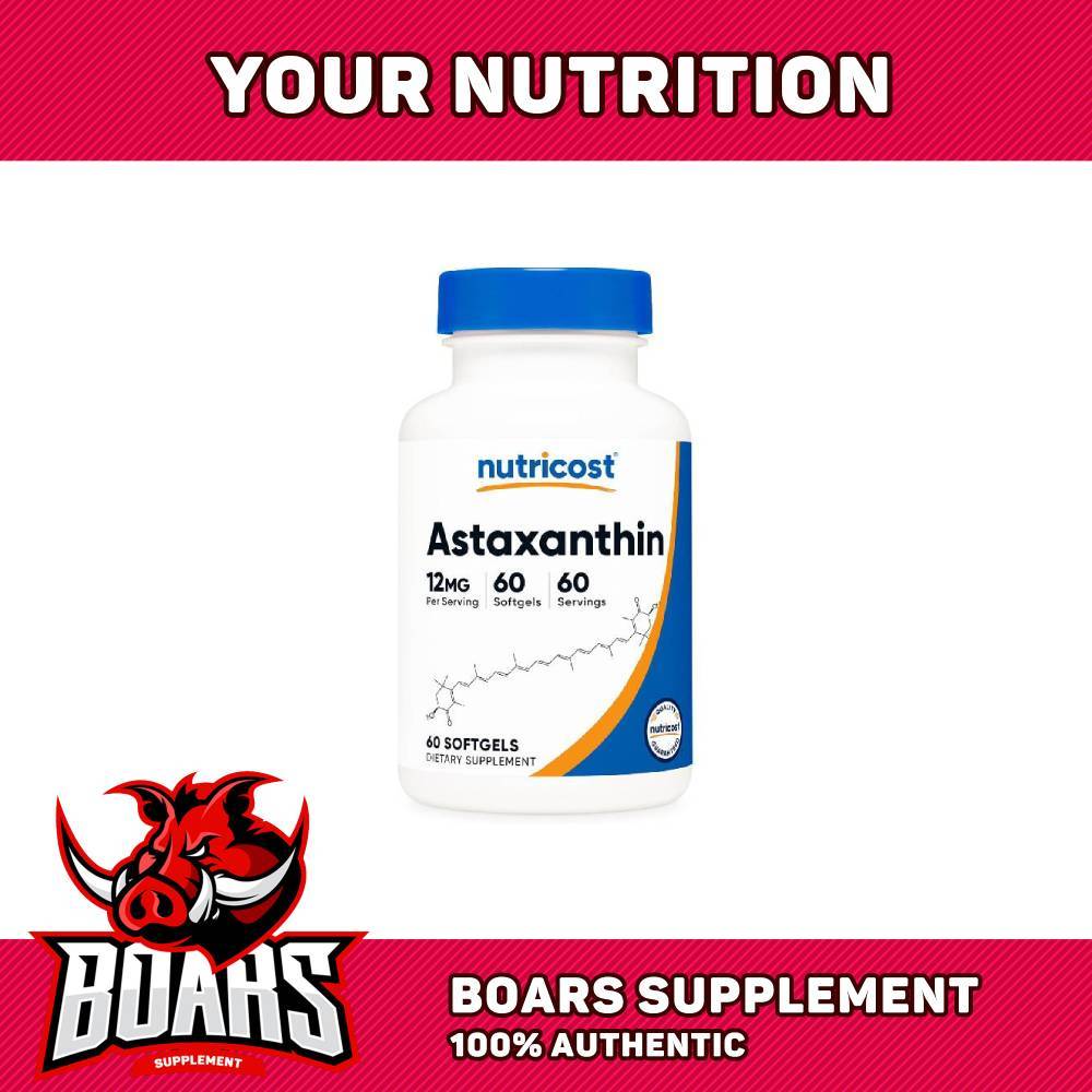 Nutricost Astaxanthin 12mg – Chống Oxy Hóa