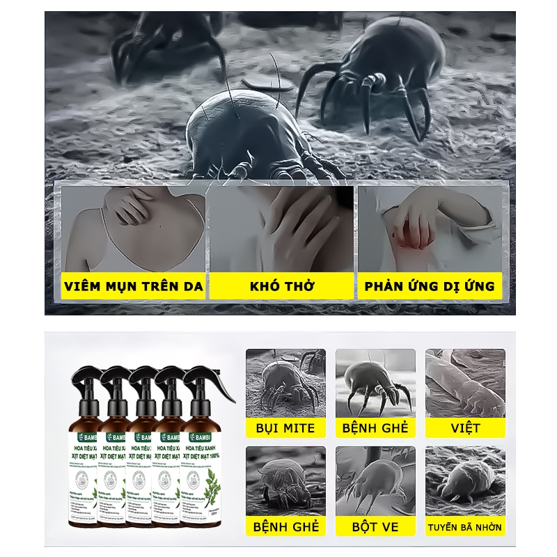 Xịt ngăn ngừa mạt bụi rệp giường, diệt bọ rệp/bọ ve/khử khuẩn,Blanket dust mites、sofa lice、insecticide spray