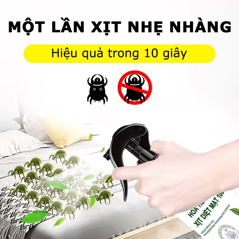 Xịt ngăn ngừa mạt bụi rệp giường, diệt bọ rệp/bọ ve/khử khuẩn,Blanket dust mites、sofa lice、insecticide spray