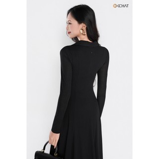 Đầm Nữ 𝐂𝐂𝐇𝐀𝐓 Dáng Xòe Dài Tay Basic Lyly Chất Liệu Thun Mềm Mại Cao Cấp 25VDC2008XT