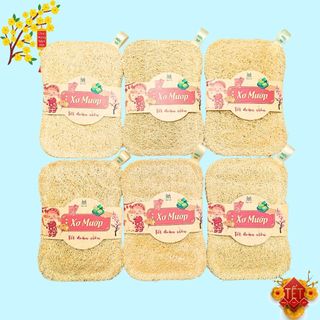 (Mộc Xơ) Miếng Rửa Chén Cỡ Lớn Chữ Nhật - Xơ Mướp - Miếng Chùi Nồi - Miếng Rửa Bát
