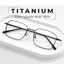 Gọng kính Titanium Despoints, Kính mắt basic màu đen, trẻ trung, bền bỉ, chống ánh sáng xanh