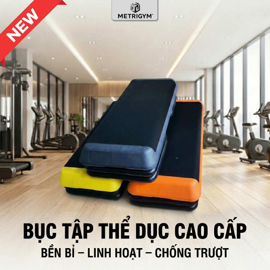 Bục dậm nhảy Aerobic loại 73cm và 110cm kèm 4 đế có thể điều chỉnh chiều cao 10 - 15- 20cm