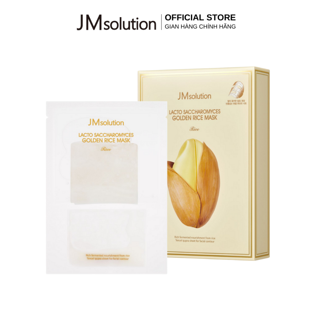 JMsolution Mặt Nạ Gạo Lacto Saccharomyces Golden Rice Mask Hỗ Trợ Cấp Ẩm Làm Sáng Da Chống Lão Hóa Chính Hãng