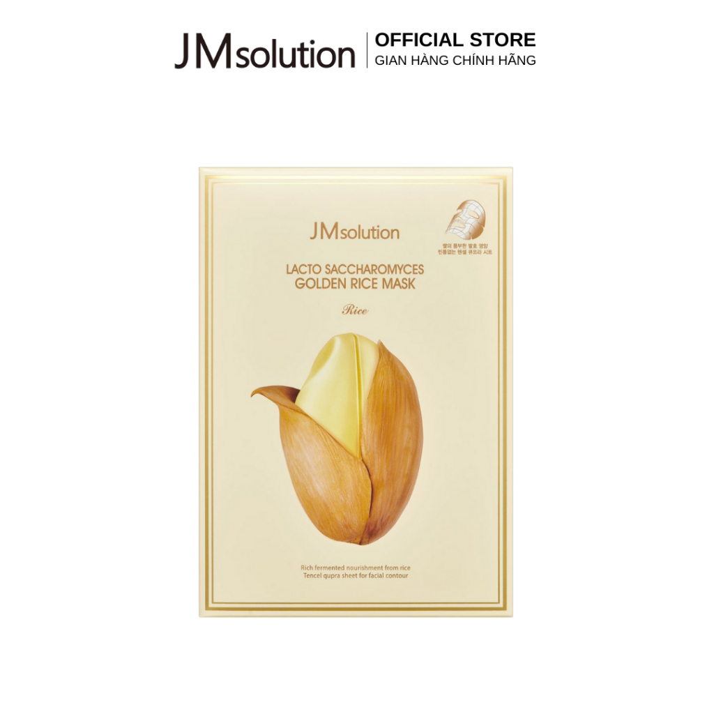 JMsolution Mặt Nạ Gạo Lacto Saccharomyces Golden Rice Mask Hỗ Trợ Cấp Ẩm Làm Sáng Da Chống Lão Hóa Chính Hãng