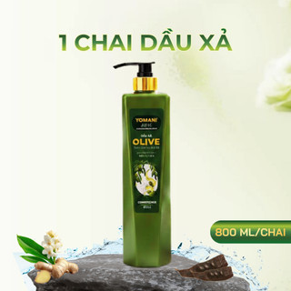 Dầu Xả Yomani Tinh Chất Olive Cao Cấp 800ml- Phục Hồi Hư Tổn Tóc Khô Sơ, An Toàn Lành Tính