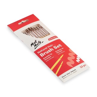 MONT MARTE - Bộ Cọ Vẽ Lông Tự Nhiên Đầu Tròn 13 Món - Natural Hair Art Brush Set Round 13pc