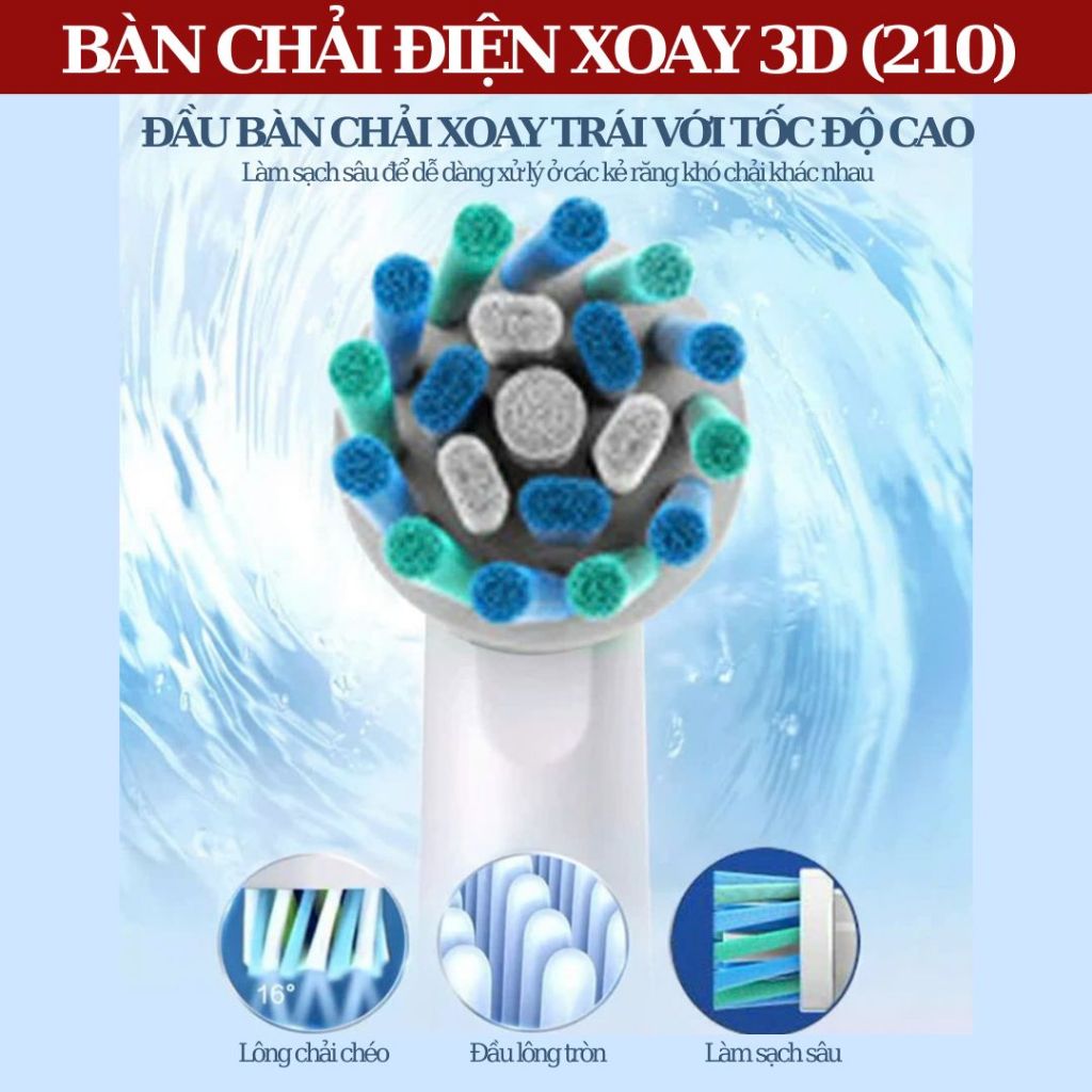 Bàn chải xoay X9-Pro,bàn chải xoay công nghệ Mỹ sạc đế từ tính bản giới hạn 2024 | BigBuy360 - bigbuy360.vn