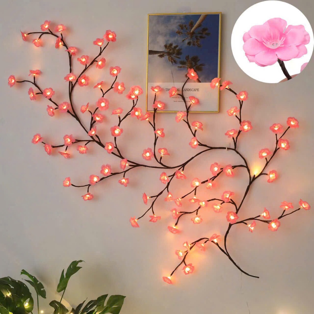 Nhánh Đèn LED Hoa Đào - Rễ Cây 72 LED 96 LED Trang Trí Nhà Cửa Quán Cà ...