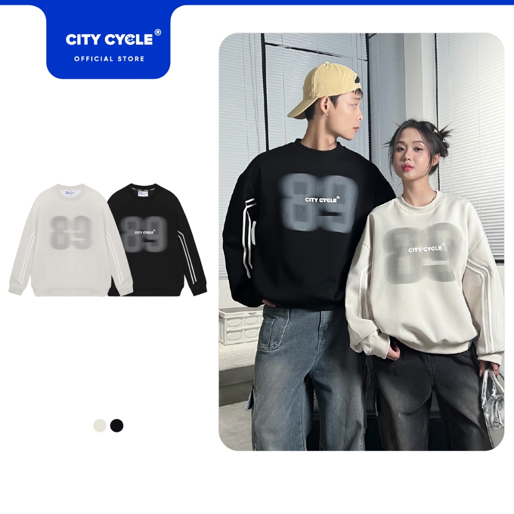 Áo sweater mùa thu đông đôi nam nữ nỉ dày Local Brand Chính Hãng City Cycle Áo Sweater Blaze