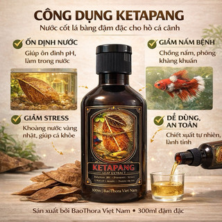 Ketapang Leaf Extract 300ml – Ổn nước, chống stress cho cá cảnh | BaoThora VN