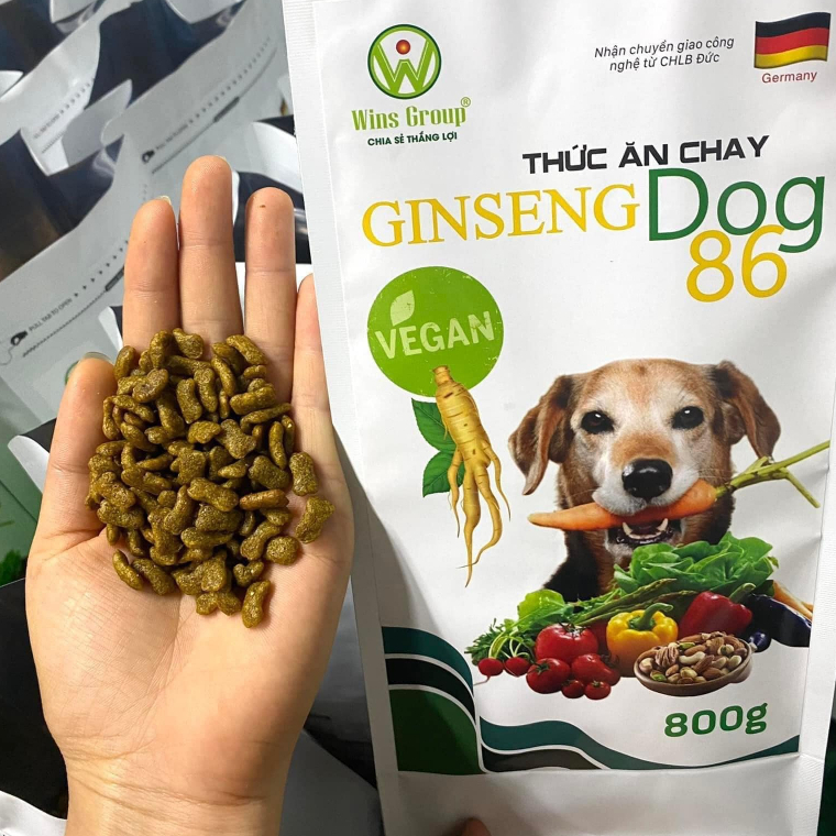 Hạt Chay Cho Chó Windog Ginseng Dog 86 – Thức Ăn Thuần Chay, Tốt Tiêu Hóa, 800g