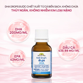 Nature's Way kids smart drops DHA - Hỗ trợ phát triển não bộ, thị lực cho trẻ 20ml extaste