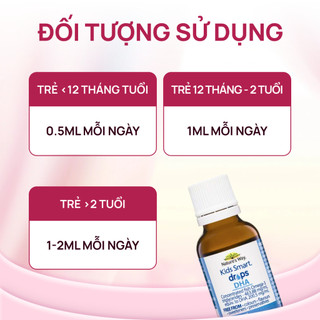 Nature's Way kids smart drops DHA - Hỗ trợ phát triển não bộ, thị lực cho trẻ 20ml extaste