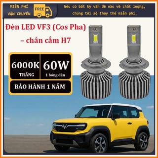Bộ Đèn LED Pha/Cos H7 Cho VinFast VF3 (60W - 6000K) - Tăng Sáng Vượt Trội