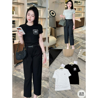 Áo phông CL túi cườm cổ tròn cộc tay (hàng QC) #2632-6