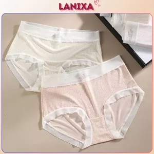 Quần lót nữ su lụa cao cấp mỏng nhẹ êm ái chấm bi xinh xắn đáy lót nâng cấp kháng khuẩn LANIXA L1398