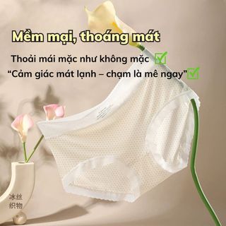 Quần lót nữ su lụa mềm mịn mỏng nhẹ mát rượi viền lụa êm ái đáy nâng cấp kháng khuẩn khử mùi L1398