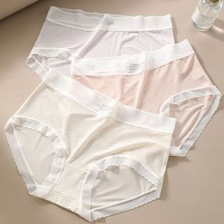 Quần lót nữ su lụa cao cấp họa tiết chấm bi xinh xắn đáng yêu mỏng nhẹ cạp vừa tôn dáng DEVARI L1398