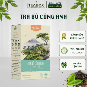 Trà Bồ Công Anh Thanh Nhiệt Giải Độc Gan Giảm Cân Lợi Tiểu Lợi Mật | Hộp 30 gói x 3g Túi Lọc Teabox