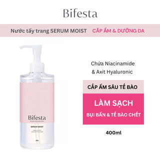 Nước Tẩy Trang kết hợp Dưỡng Ẩm Tế Bào Bifesta Serum MOIST Cho Da Khô, Da Thiếu Ẩm 400ml