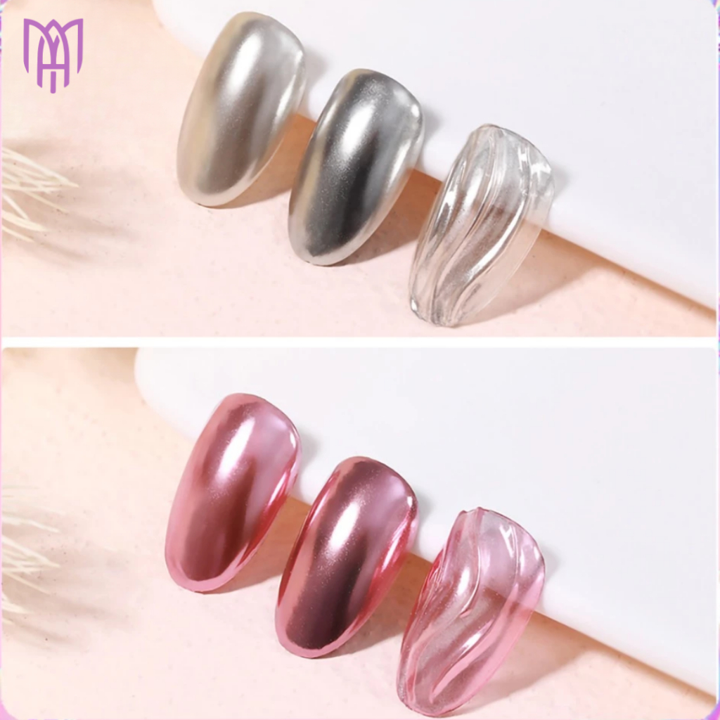 [Mua5Tặng1] Bột Chà Tráng Gương Metal Ánh Kim MCB Mirror Powder - Vàng, Hồng, Bạc - 0,5g
