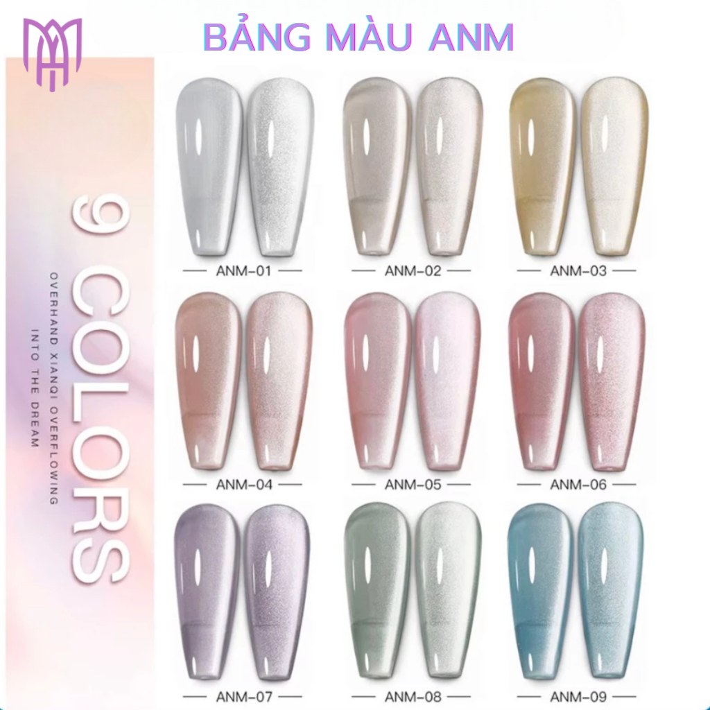 Sơn Gel Mắt Mèo Ánh Trăng Galaxy AS Chai Xanh Mã ANM - Trang Trí Móng, Tạo Hiệu Ứng 15ml