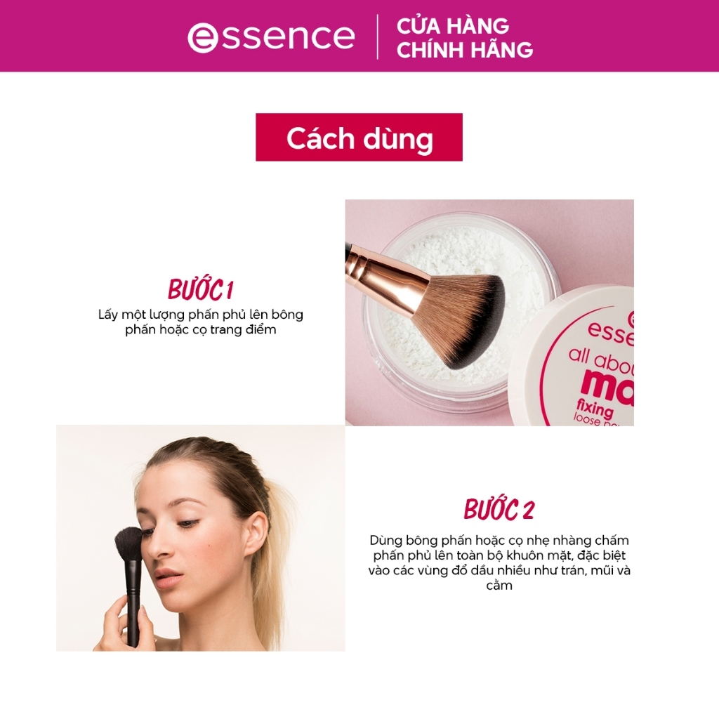 Phấn phủ dạng bột Essence All About Matt! Fixing Loose Powder kiềm dầu che phủ cao 11g