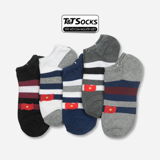 Tất Nam Cổ Ngắn Lá Cờ T&T SOCKS - NAM33.001