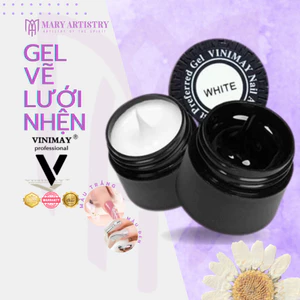 Gel Vẽ Lưới Nhện Vinimay - Vẽ Nét Trang Trí Móng, Sọc Caro - Đen, Trắng, Nhũ Vàng, Nhũ Bạc 8ml