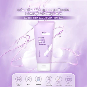 Sữa Rửa Mặt Ốc Sên Làm Dịu, Hỗ Trợ Phục Hồi Da Tiam Snail & Azulene Low pH Cleanser