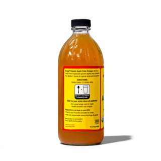 Giấm Táo Hữu Cơ Bragg 473ml Có Giấm Mẹ, Apple Cider Vinegar Không Lọc, lên men tự nhiên.
