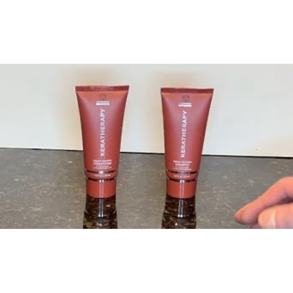 Set dầu gội xả cao cấp Mỹ Keratherapy Keratin Repair tái tạo tóc hư tổn khô xơ mini 60ml