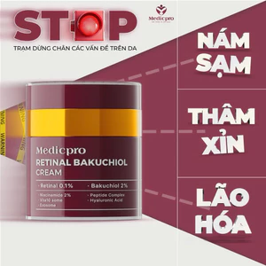 Kem sạch nám trắng da trẻ hóa Medicpro Retinal Bakuchiol Cream 50ml