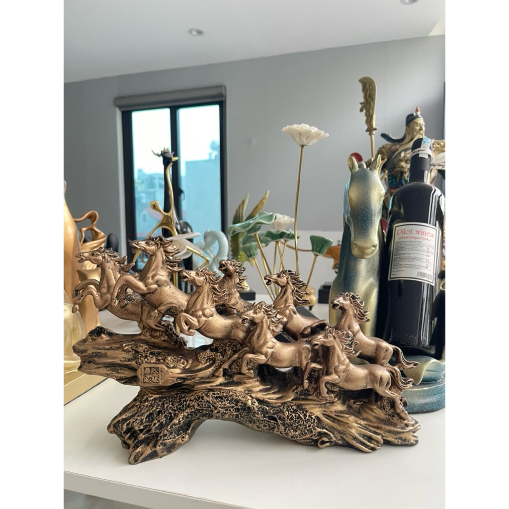 Bát mã truy phong mạ vàng mã đáo thành công quà tặng tân gia quà tặng sếp, quà tặng thăng chức