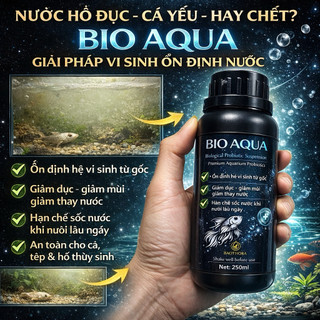 Vi Sinh Hồ Cá BIO AQUA 250ml – Ổn Định Nước Từ Gốc, Làm Trong Nước, Hoạt Động rõ 12–36h