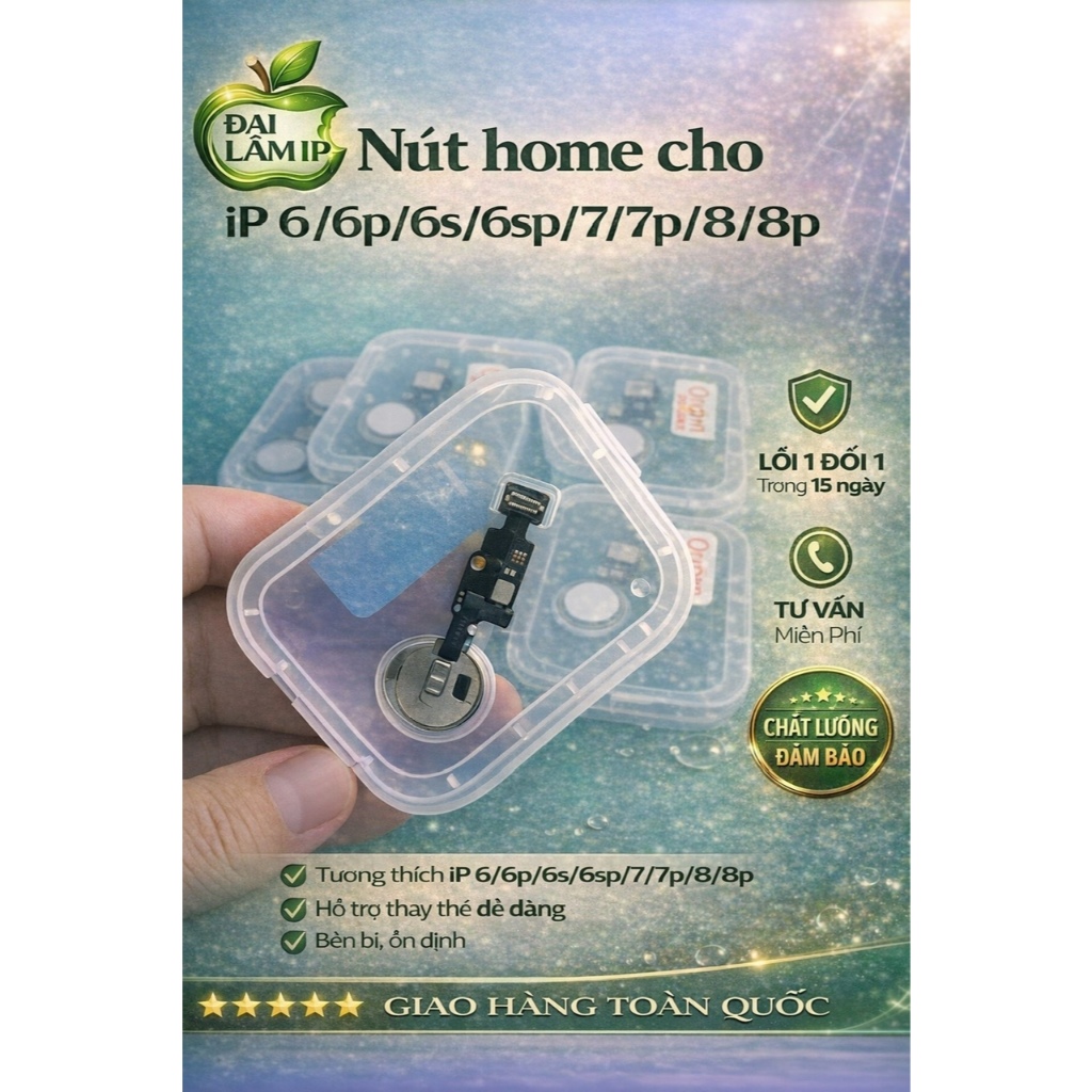 Nút Home, Phím Home Dành Cho ip 5s/ 6/ 6 Plus/ 6s/ 6s Plus/ 7/ 7 plus/ 8/ 8 plus 100% mới