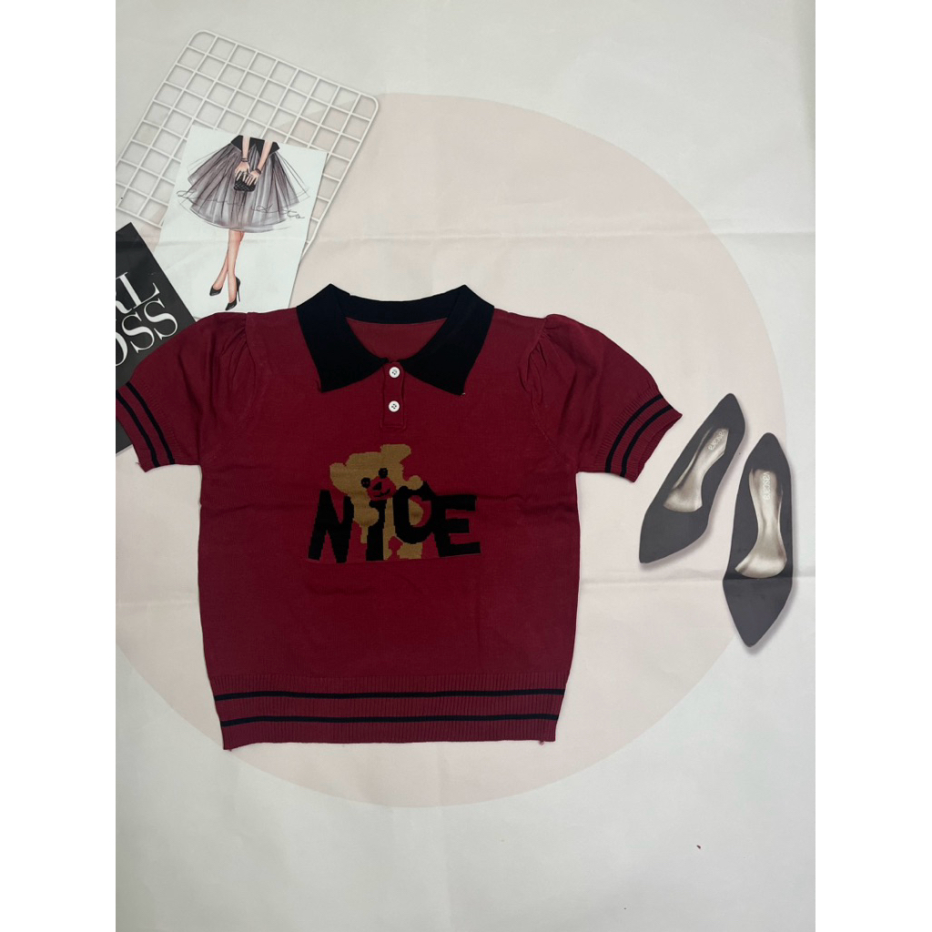 Áo len mongtoghi QC,áo len dệt kim nữ hàng thanh lý hoạ tiết trẻ trung size 45-57kh.