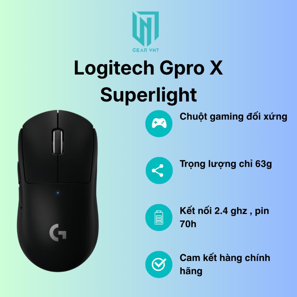 Logitech Gpro X Superlight | Chuột gaming chính hãng | Shopee Việt Nam