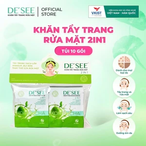 Khăn tẩy trang rửa mặt 2 IN 1 Dr.Papie chiết xuất Kombucha dành cho mẹ bầu và mẹ đang cho con bú (10c/túi)