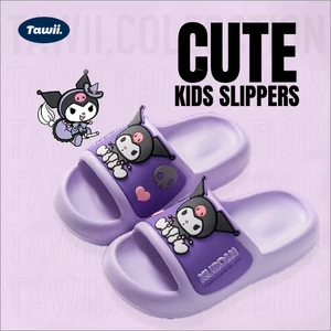 Tawii. Kuromi Dép cho bé gái Đế mềm Dép bé gái Chống trượt Dép trẻ em Dép sục cho bé Ba màu