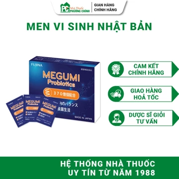 Men Vi Sinh Nhật Bản Fujina Megumi - Hỗ Trợ Cân Bằng Hệ Vi Sinh Đường Ruột 15 Gói