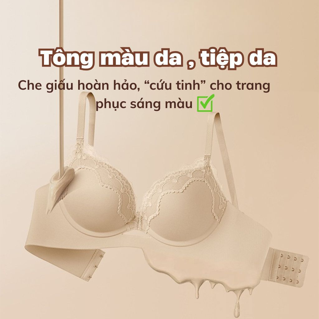 Áo ngực nữ su đúc cao cấp viền ren sang trọng đệm mút vừa nâng ngực tròn đầy gợi cảm LANIXA A5482