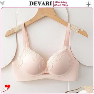 Áo ngực nữ su cao cấp không gọng viền ren sang trọng đệm mút dày nâng quả tạo khe sexy DEVARI A5482