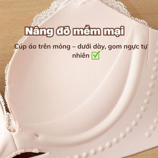 Áo ngực nữ su cao cấp không gọng phối ren sang trọng đệm mút vừa nâng quả tạo khe gợi cảm sexy A5482
