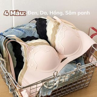 Áo ngực nữ su cao cấp không gọng phối ren sang trọng đệm mút vừa nâng quả tạo khe gợi cảm sexy A5482