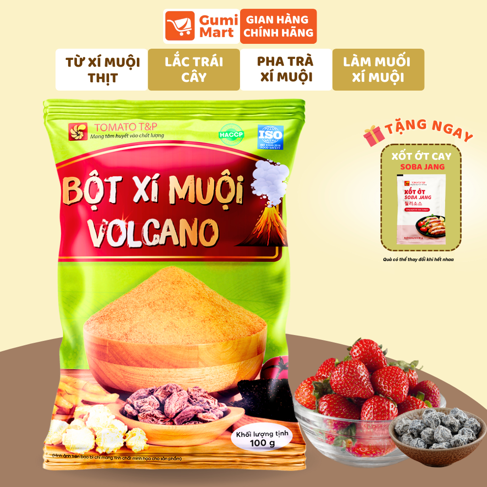 Bột Xí Muội Tomato T&P Gói 100g Lắc Khoai Tây, Làm Muối Xí Muội, Lắc Khoai Lang, Trái Cây- XM72