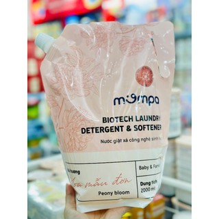 Nước giặt hữu cơ Mompa Organic Enzime cho quần áo trẻ sơ sinh an toàn tẩy sạch vết bẩn lưu hương mềm mại dạng túi